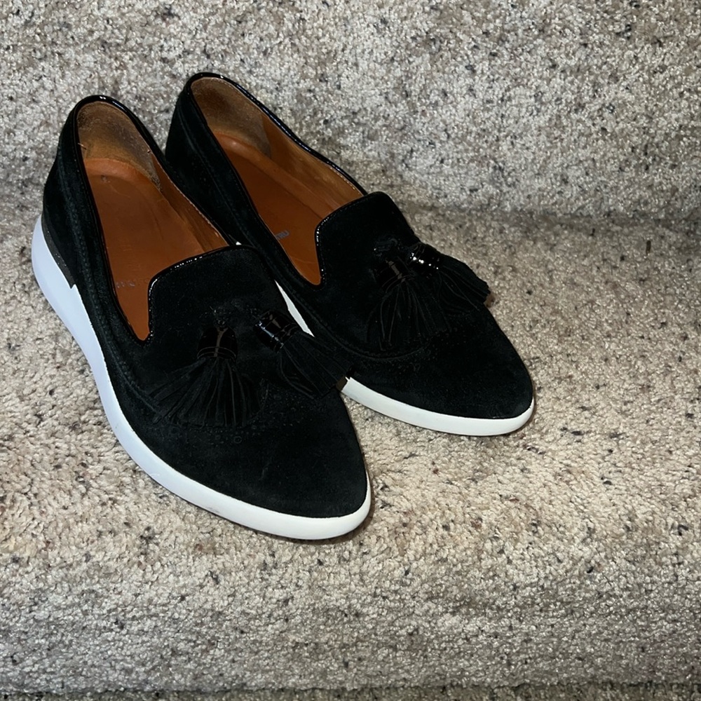 Johnson and Murphy suede leather tassel loafers, size 9M